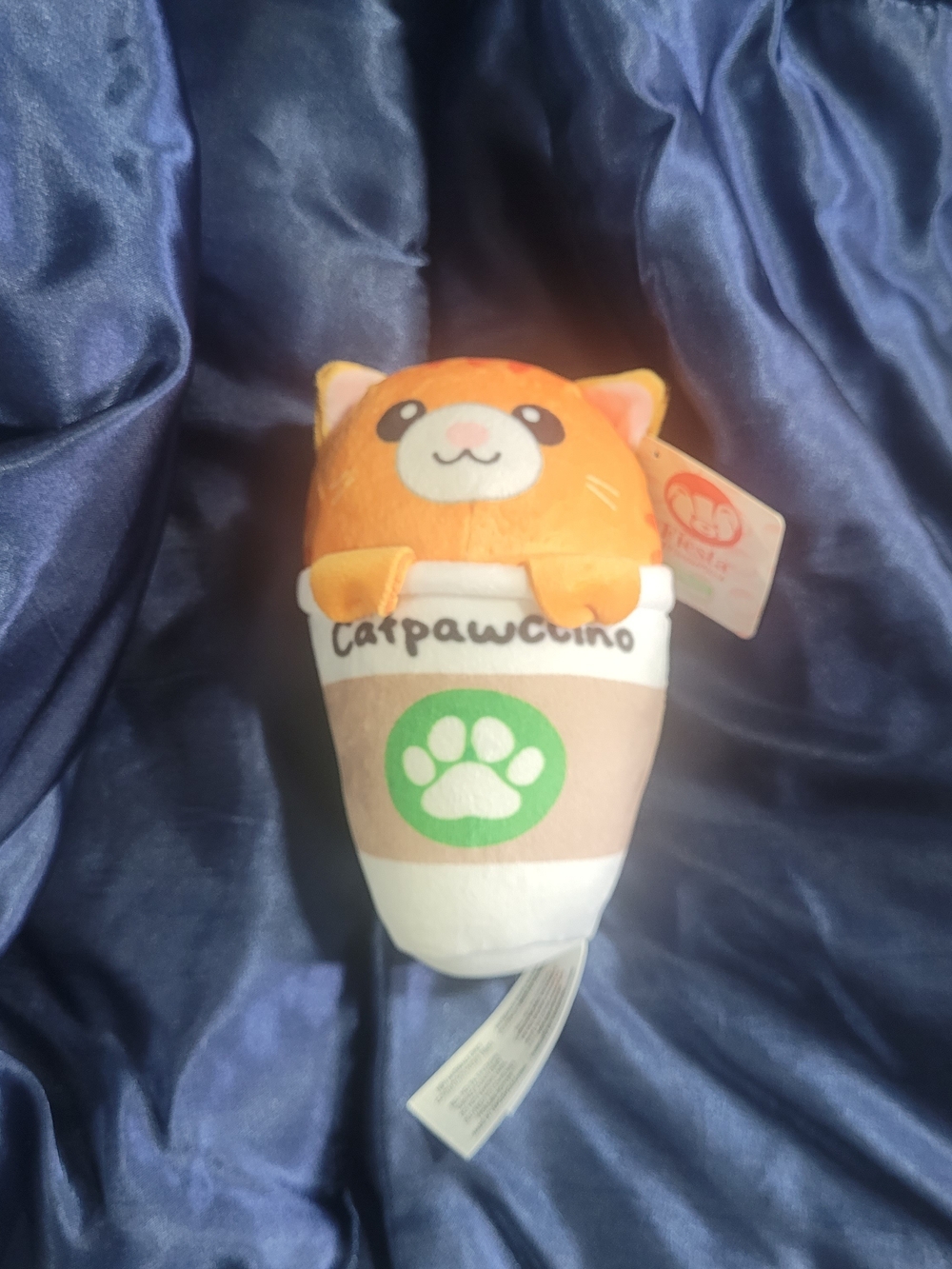 Source Unknown Orange Catpawcino Plush Cup Toy